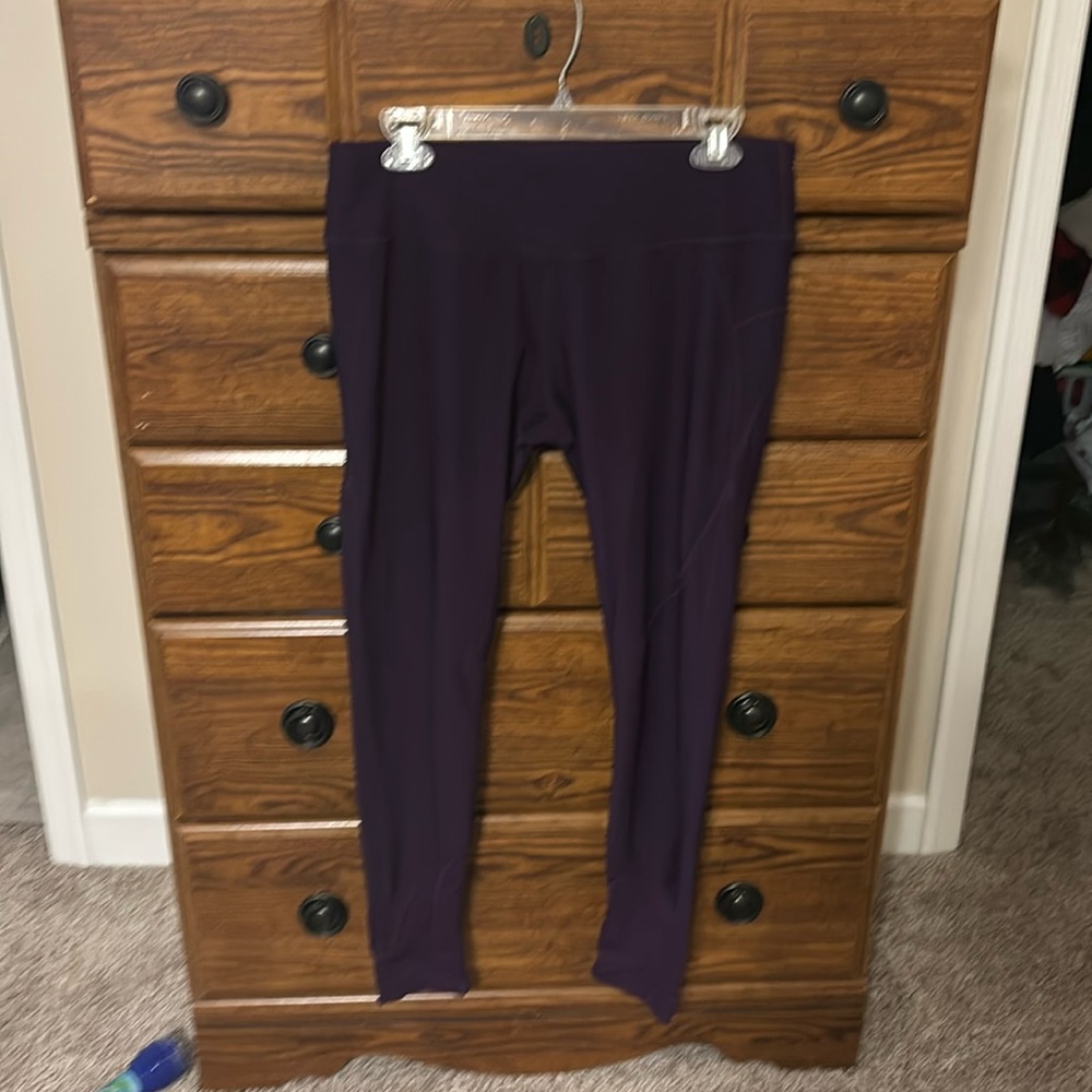 Purple yoga pants